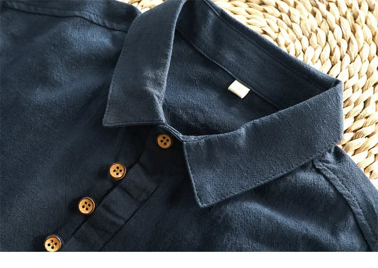 Classic Linen Polo Shirt – Breathable & Lightweight