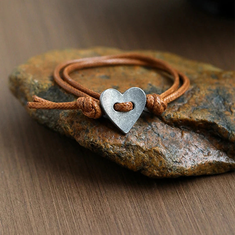 Heart Symbol Cord Bracelet