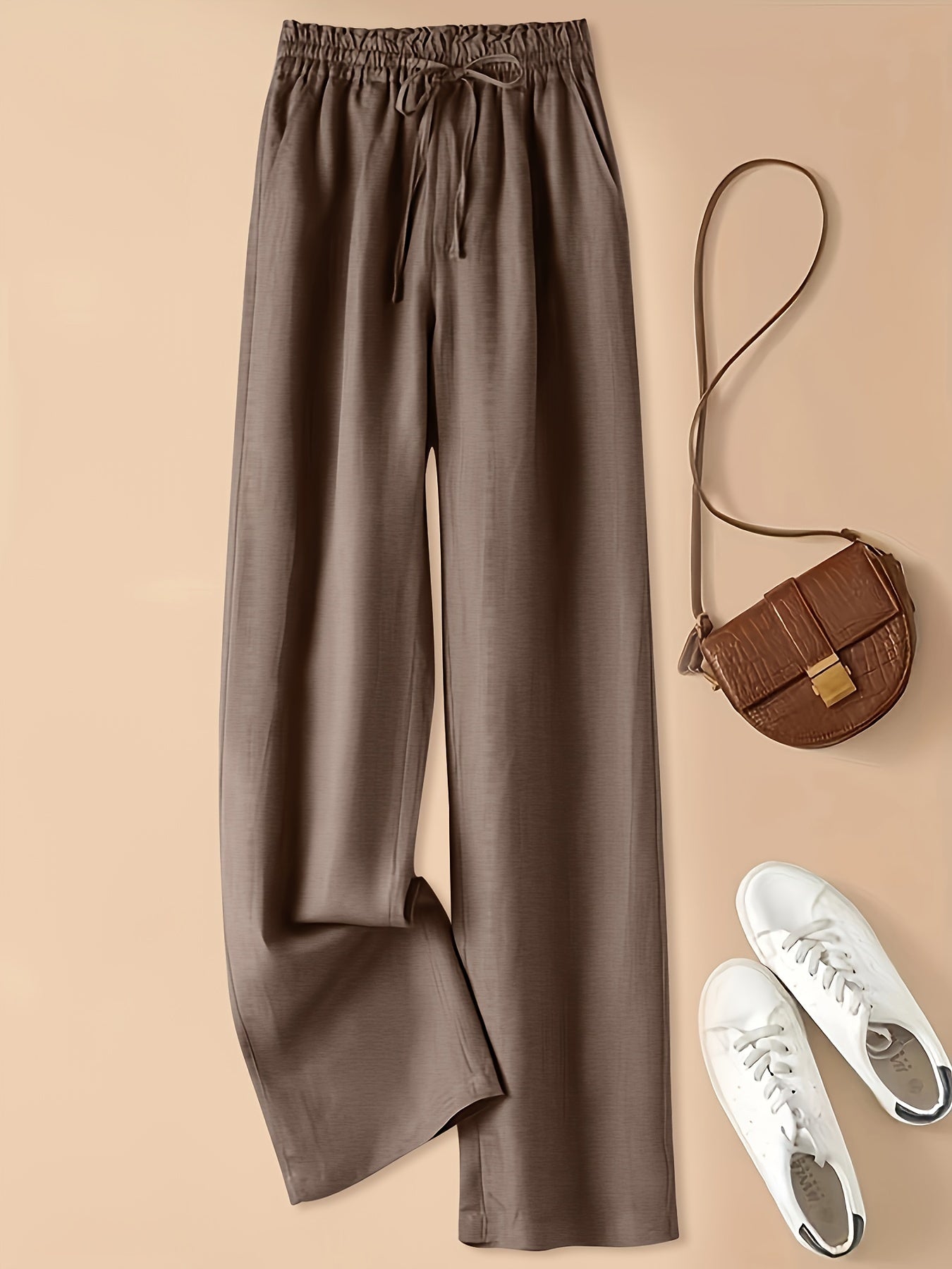 High-Waist Linen Pants – Lightweight, Breathable