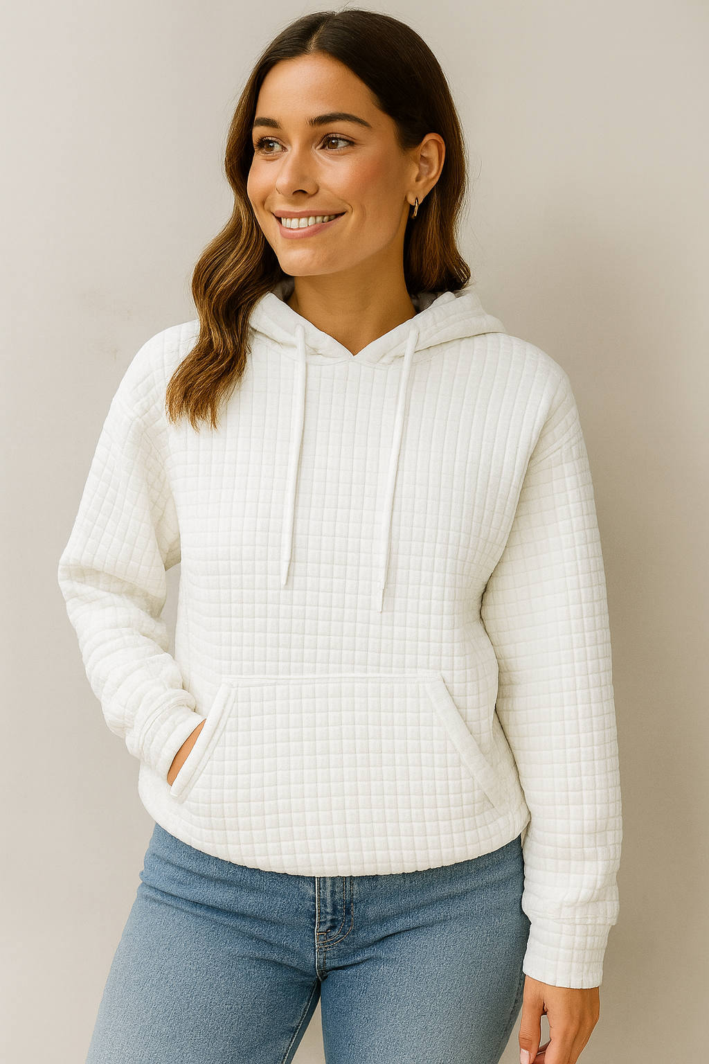 Waffle Knit Hoodie