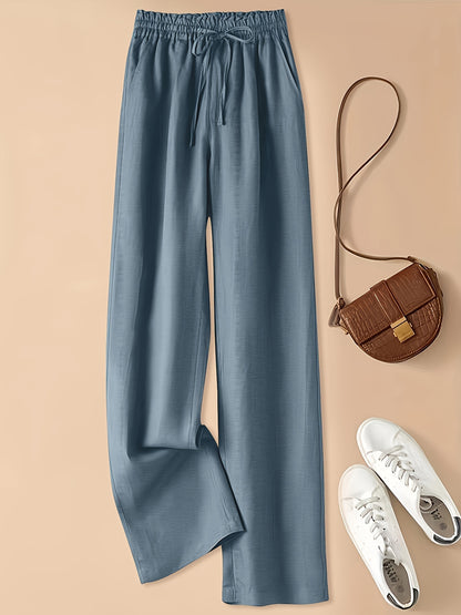 High-Waist Linen Pants – Lightweight, Breathable