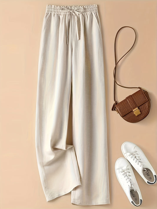 High-Waist Linen Pants – Lightweight, Breathable