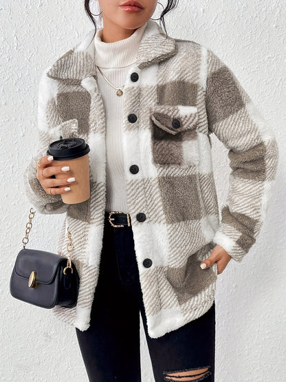 Cozy Plaid Fleece Jacket