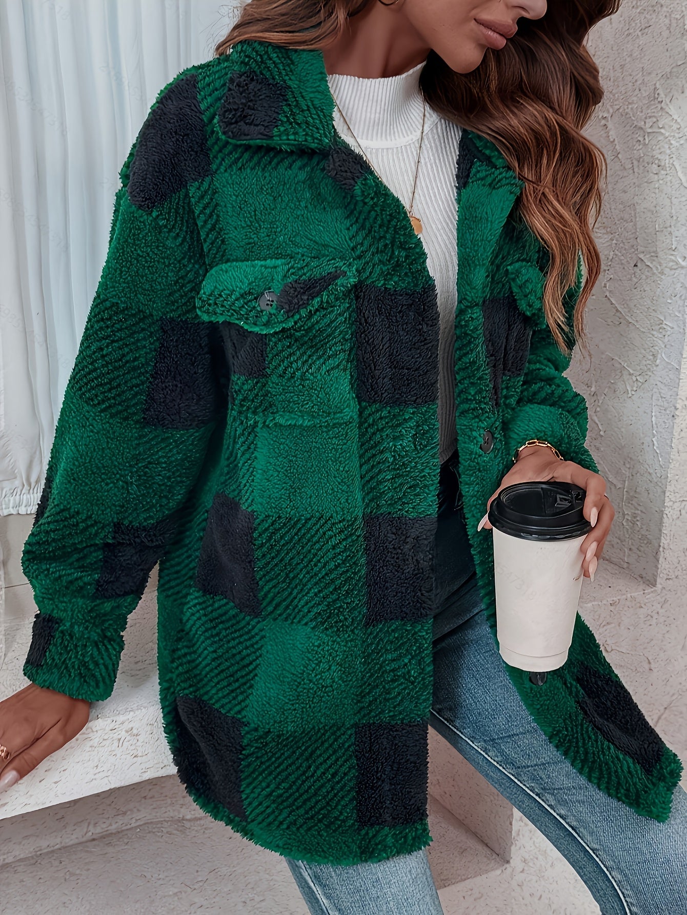 Cozy Plaid Fleece Jacket