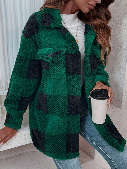 Cozy Plaid Fleece Jacket