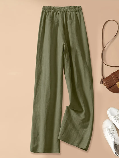 High-Waist Linen Pants – Lightweight, Breathable