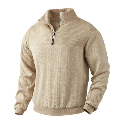 Men’s Quarter Zip Sweater – Classic Everyday Fit