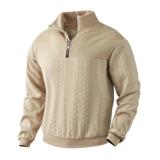 Men’s Quarter Zip Sweater – Classic Everyday Fit