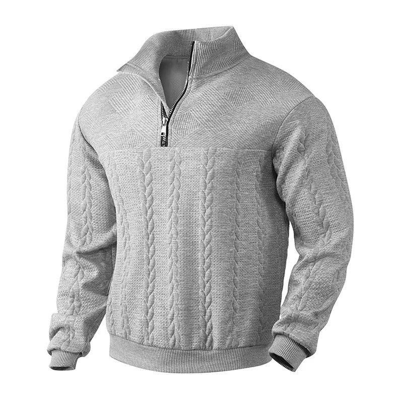 Men’s Quarter Zip Sweater – Classic Everyday Fit