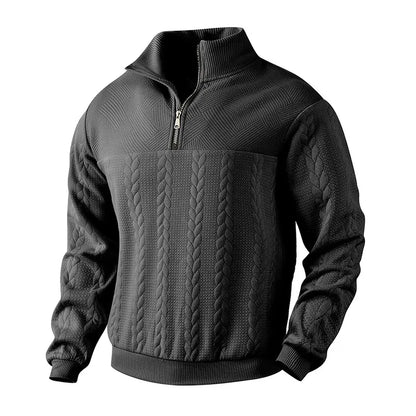 Men’s Quarter Zip Sweater – Classic Everyday Fit
