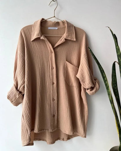 Cotton Button-Up Short Set