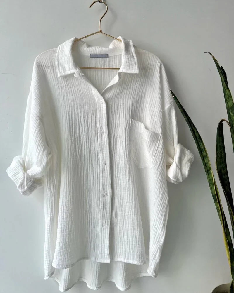 Cotton Button-Up Short Set