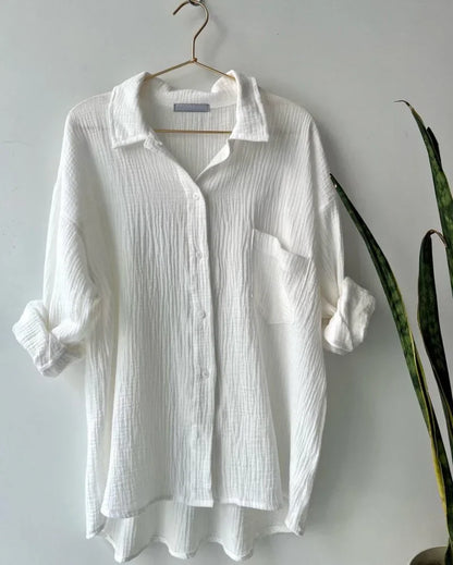 Cotton Button-Up Short Set