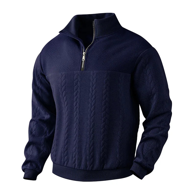 Men’s Quarter Zip Sweater – Classic Everyday Fit