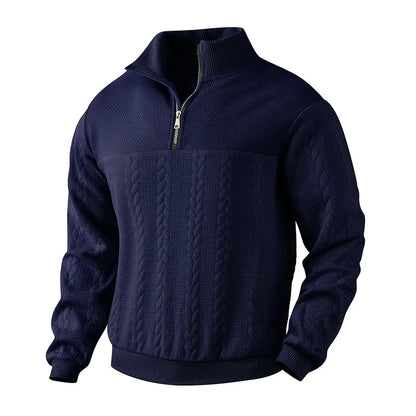 Men’s Quarter Zip Sweater – Classic Everyday Fit