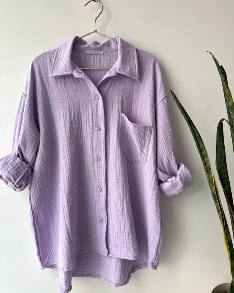 Cotton Button-Up Short Set