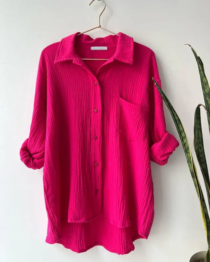 Cotton Button-Up Short Set