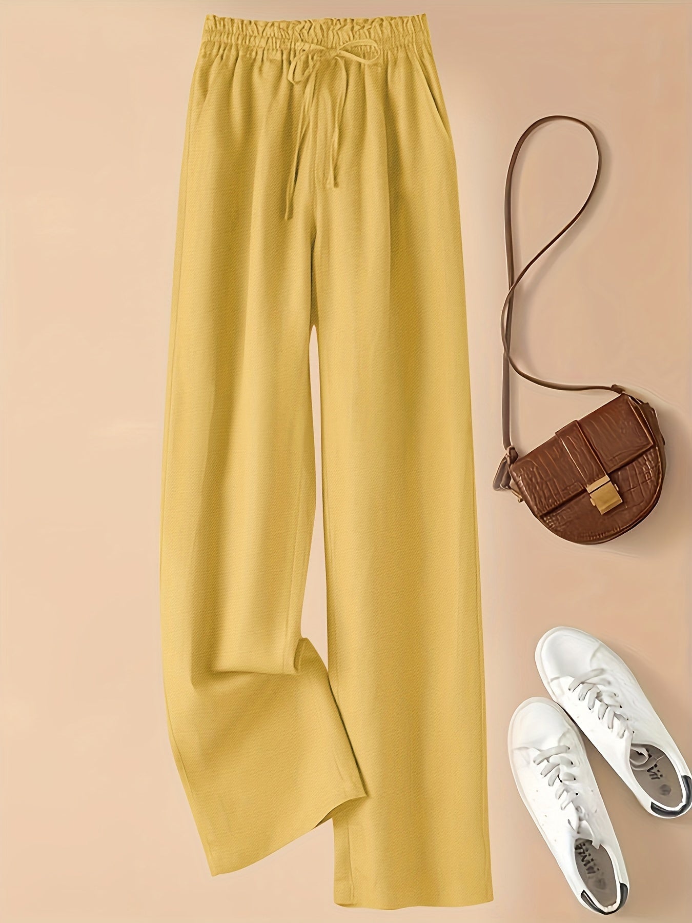 High-Waist Linen Pants – Lightweight, Breathable