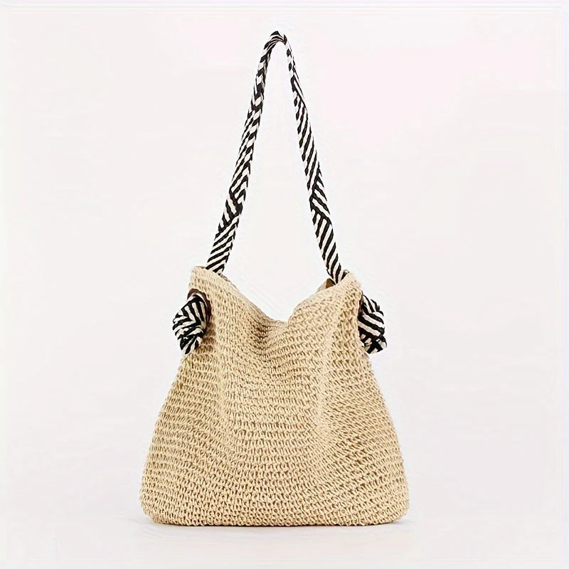 Boho Woven Carryall Tote Bag – Casual Beach & Everyday Bag