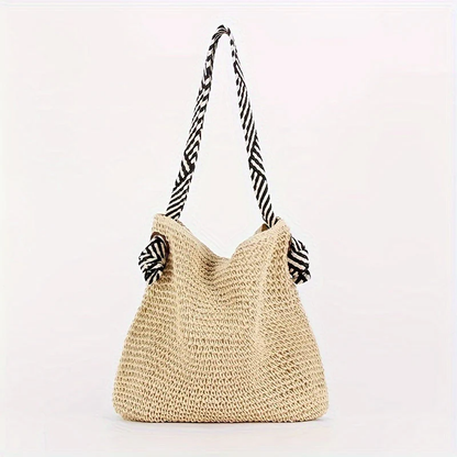 Boho Woven Carryall Tote Bag – Casual Beach & Everyday Bag