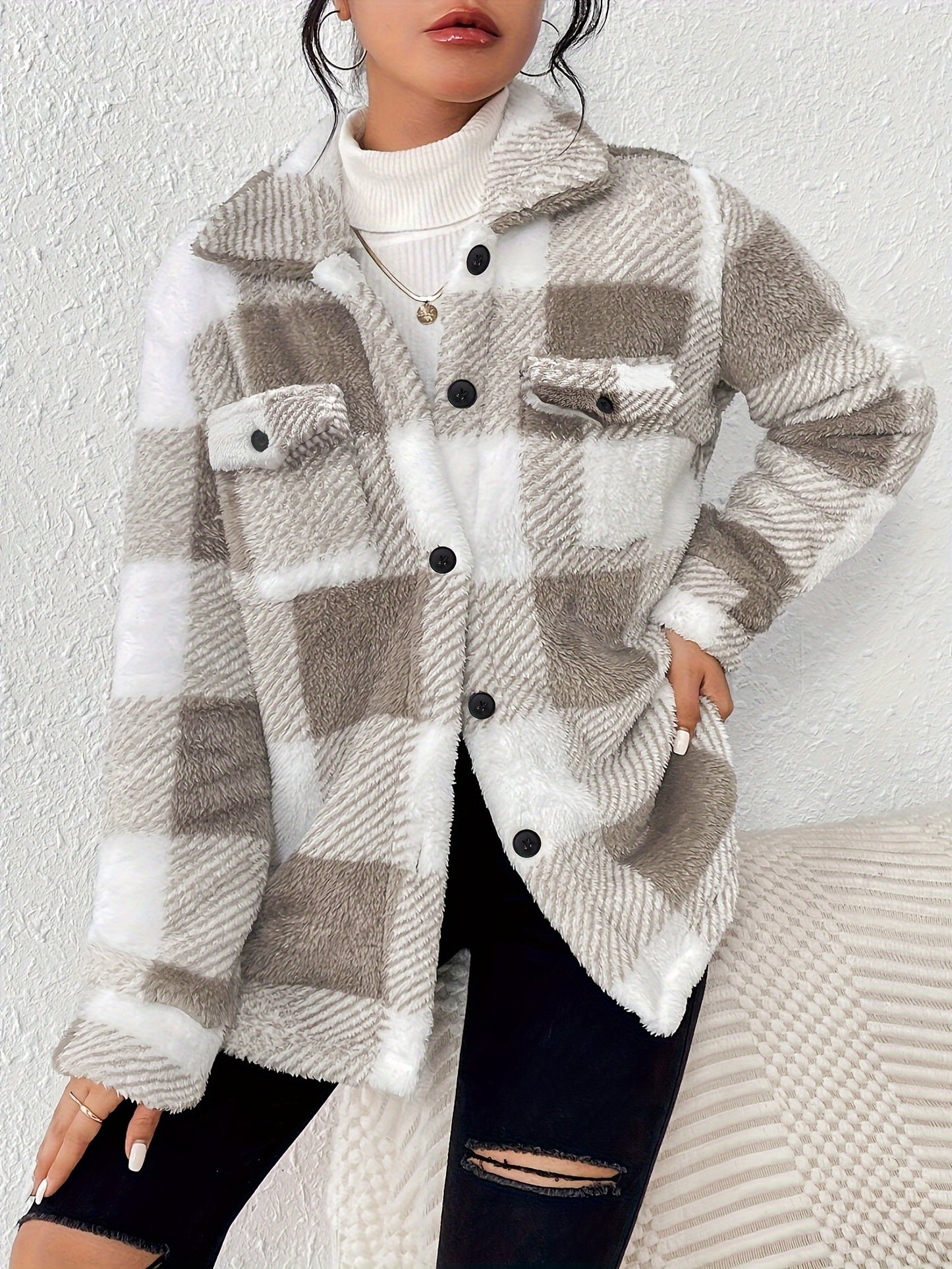 Cozy Plaid Fleece Jacket