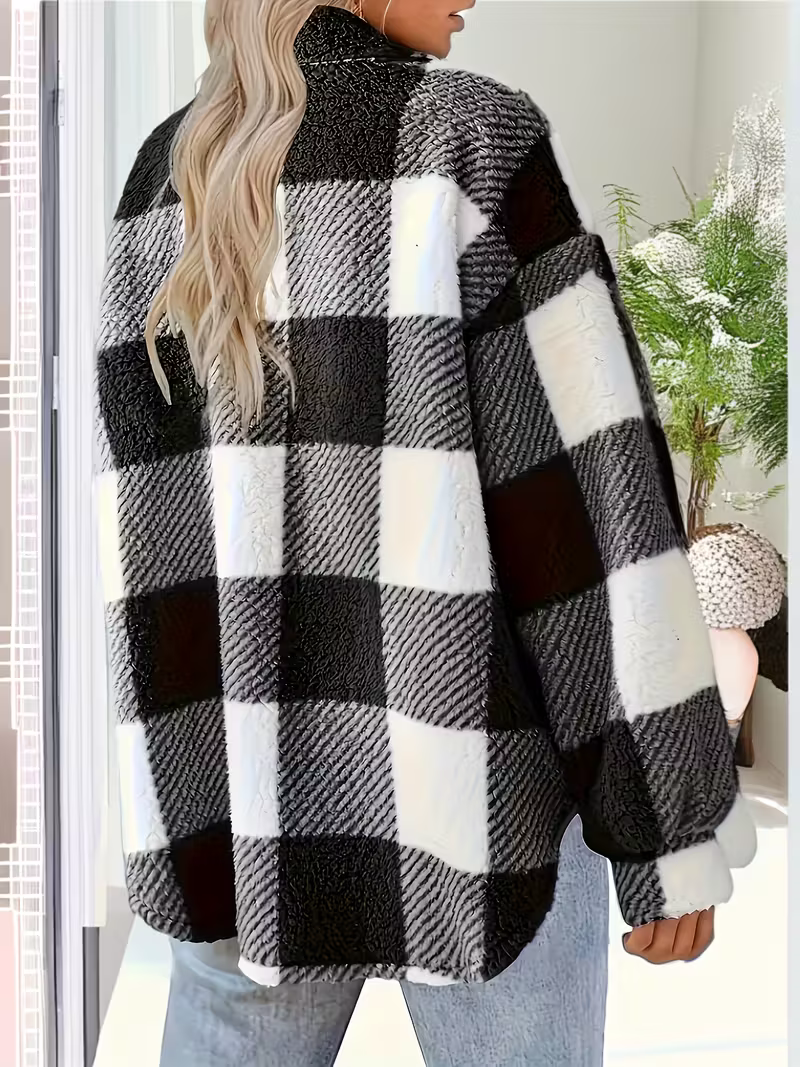Cozy Plaid Fleece Jacket
