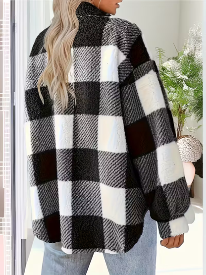 Cozy Plaid Fleece Jacket