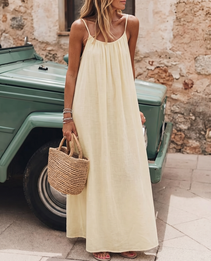 Tie-Strap Backless Maxi Dress