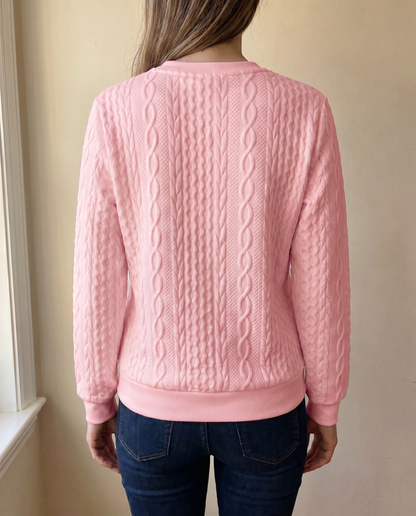 Textured Zipper Sweatshirt – Stylish & Comfy